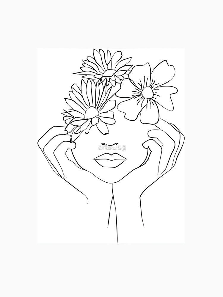 Minimalist Woman Line Art | Modern Abstract Female Illustration by RadiantGraphics