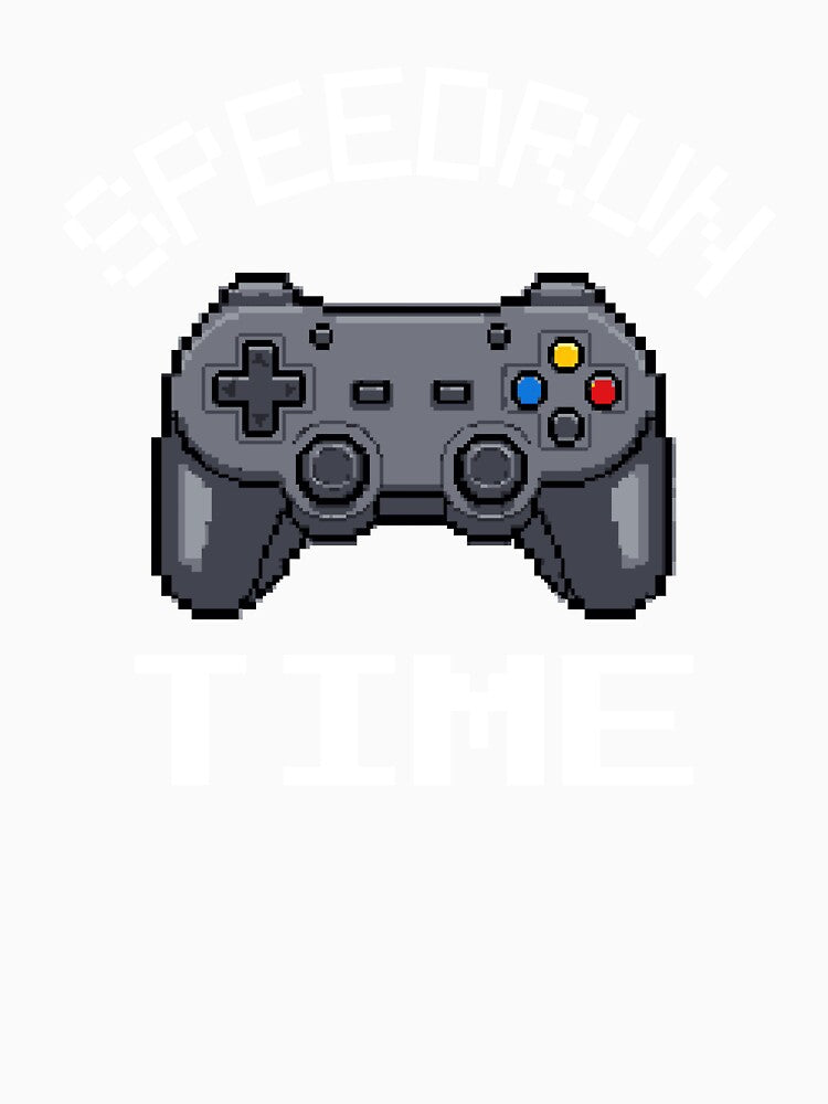 Speedrun Time Pixel Controller – Retro Gaming Icon Design by PHRASEandSTYLE