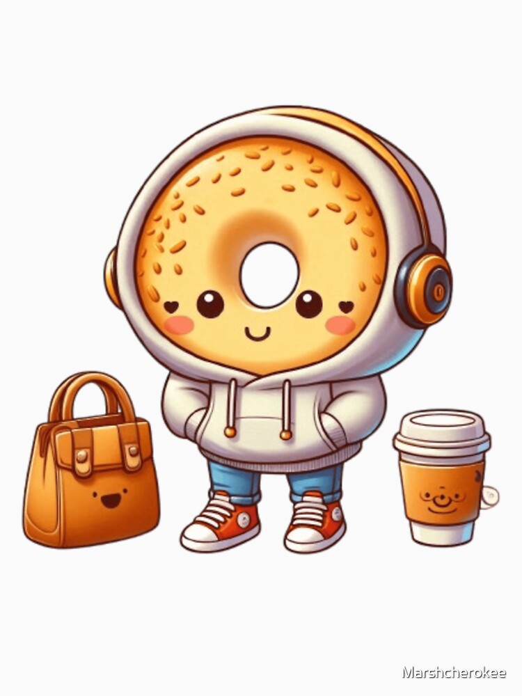 Bagel Boy in Hoodie by Marshcherokee