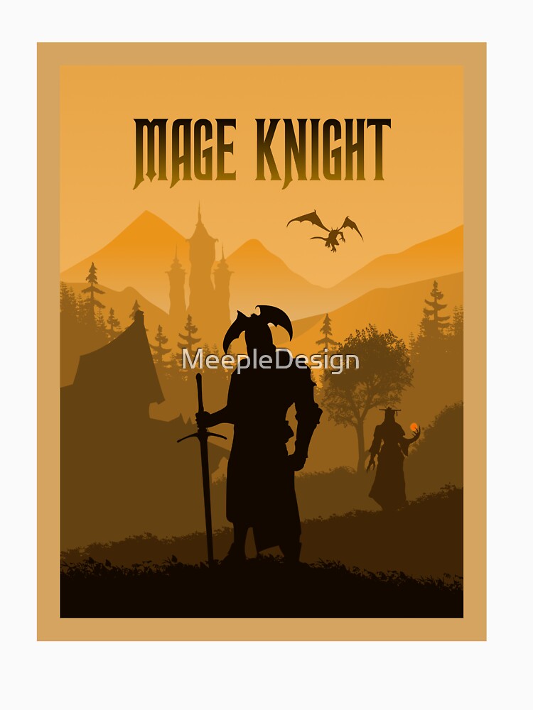 Mage Knight - Board Games - Minimalist Travel Poster Style - Board Game Art by MeepleDesign
