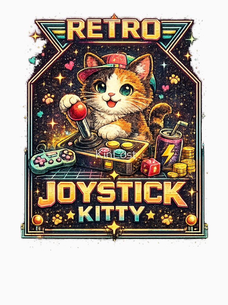 Retro Pixel Cat Arcade Joystick Club by KinLost