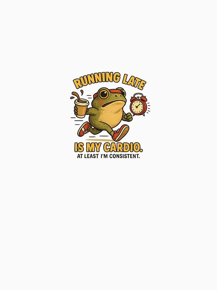 Frog on the Run – Coffee & Chaos Design by Tvdesignx