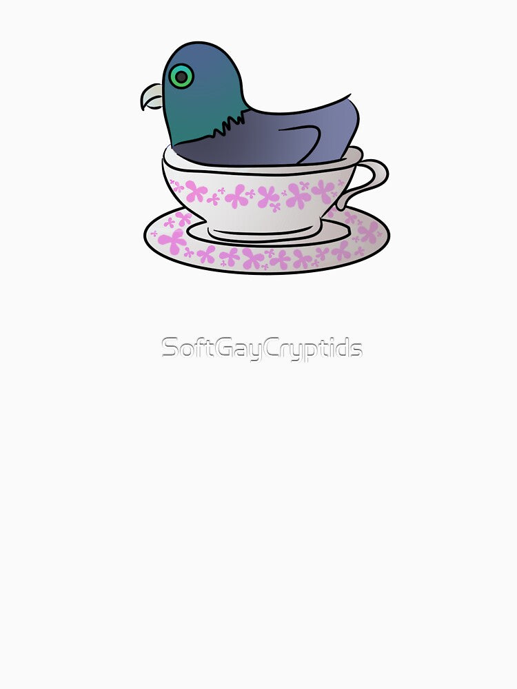 Pigeon In A Teacup by SoftGayCryptids