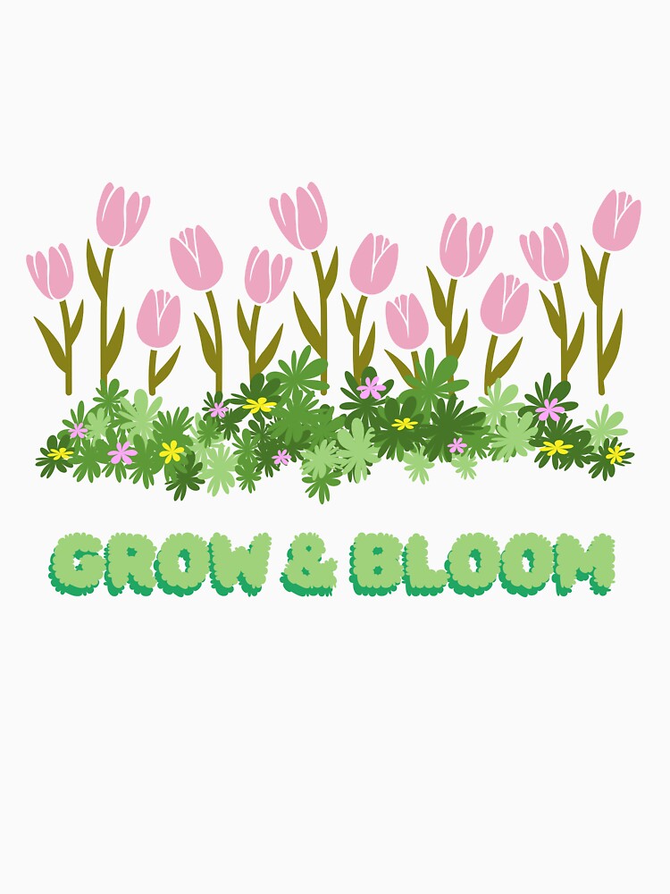 Grow & Bloom: Pink Tulip Garden Graphic by ju-jugno