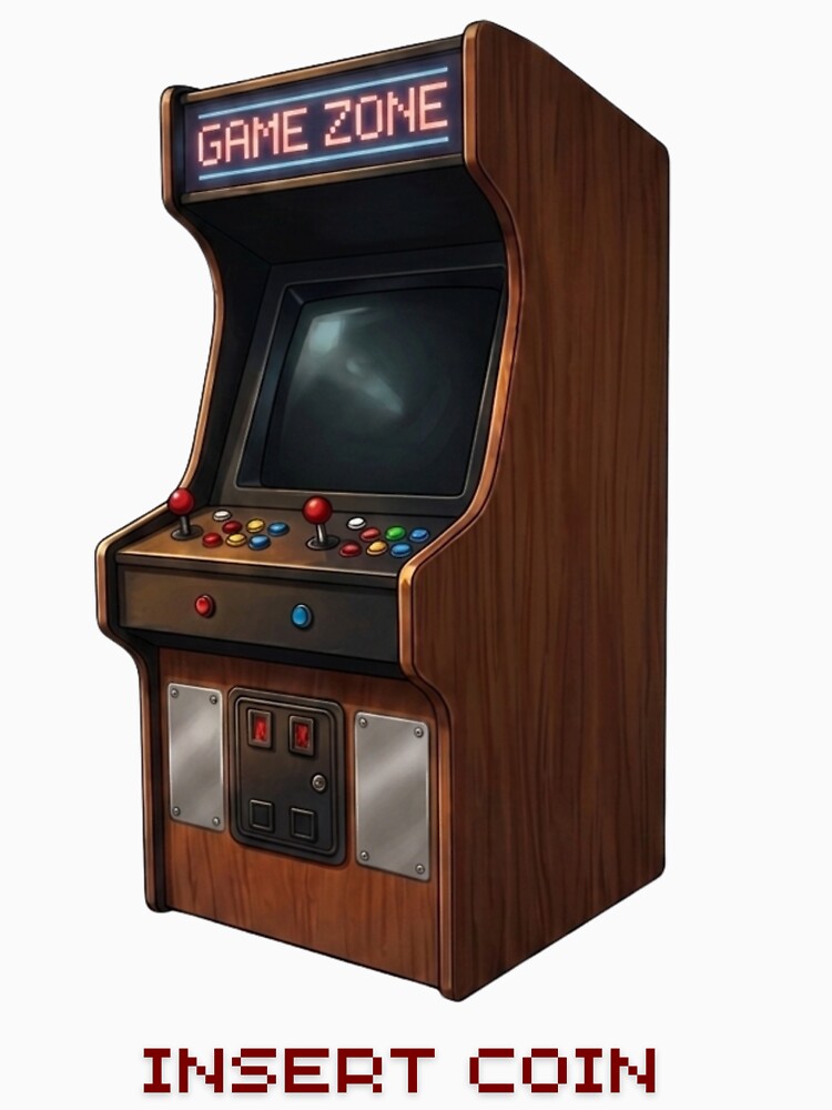 Vintage Retro Arcade Machine With Game Zone by Retrotech Lab