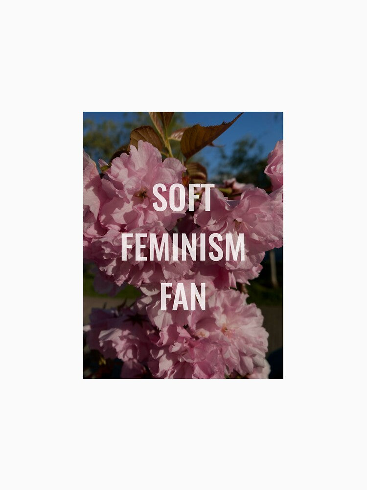 Soft Feminism Fan – Gentle Empowerment Aesthetic Quote Black by Yana Mustafina | Boho Soulful Designs