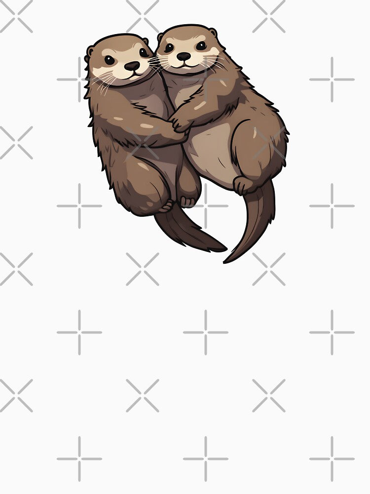 Otters Holding Hands by Realizey