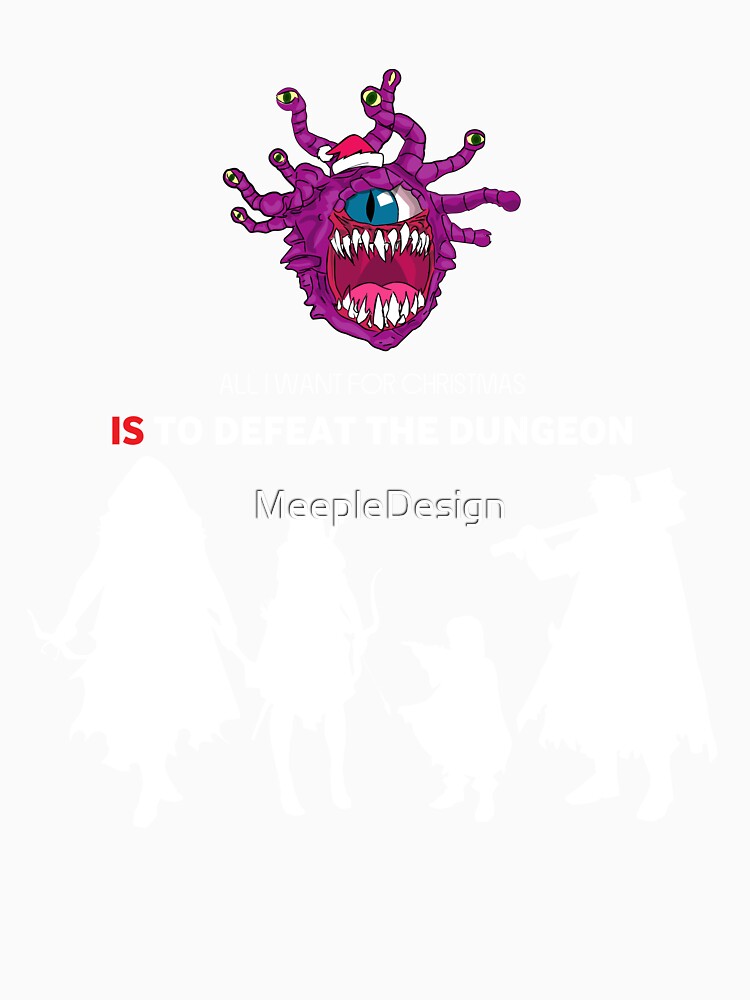 All I Want For Christmas Is To Defeat The Dungeon - Board Games TRPG Design - Dungeon Board Game Art by MeepleDesign