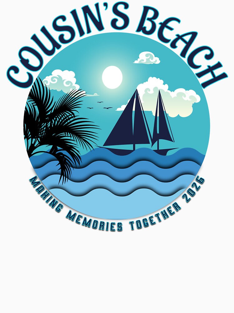 Cousin Beach Making Memories Together | Premium Cousin Crew Summer Vacation Design by PixelWaveBD