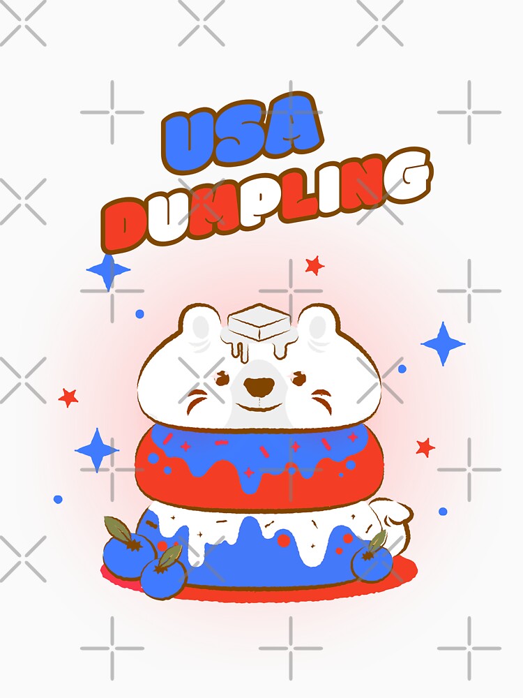 USA Dumpling 4th of July Funny Patriotic Anime Cute Shiba Inu by Winter--Flowers