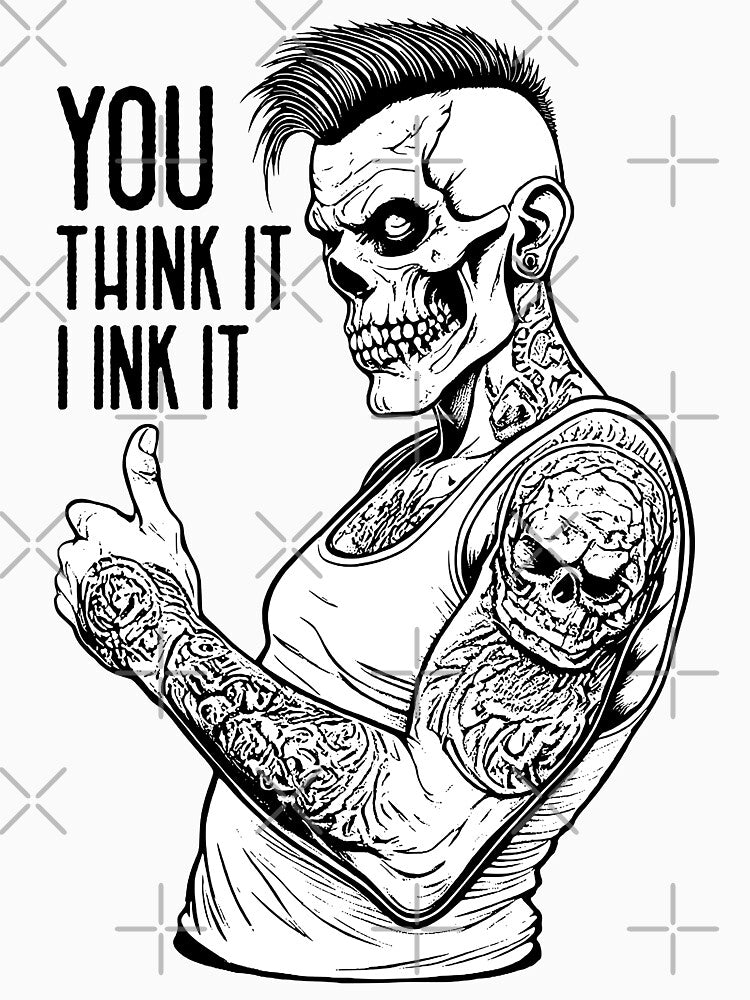 Tattoo Artist Tattooist Job You Think It I Ink It Zombie by GrandeDuc