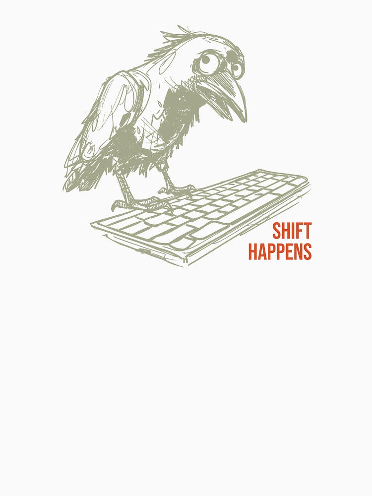 Funny Custom Mechanical Keyboard Pun Shift Happens by whyitsme