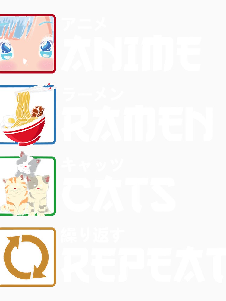 Anime Ramen Cats Repeat Japanese Manga Gift by JohnSanta47437
