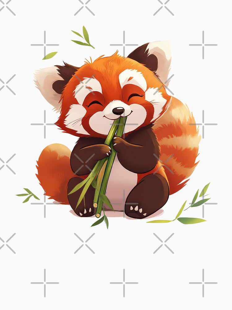 red panda eating by MystiS