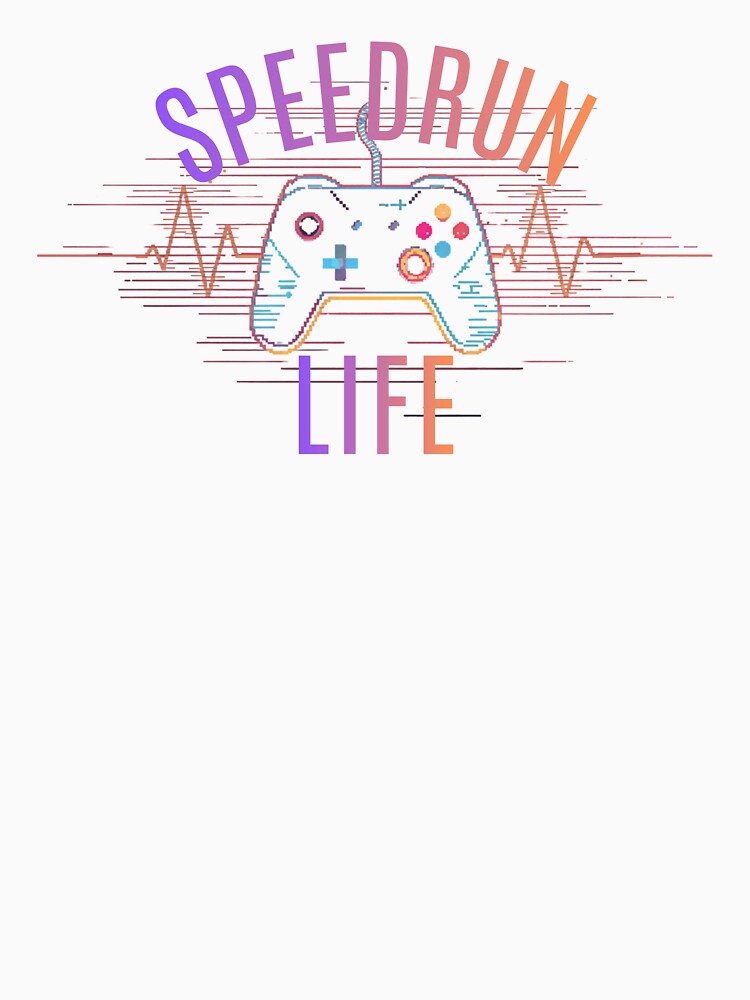 Retro Vaporwave Speedrun Life Controller Design by PHRASEandSTYLE
