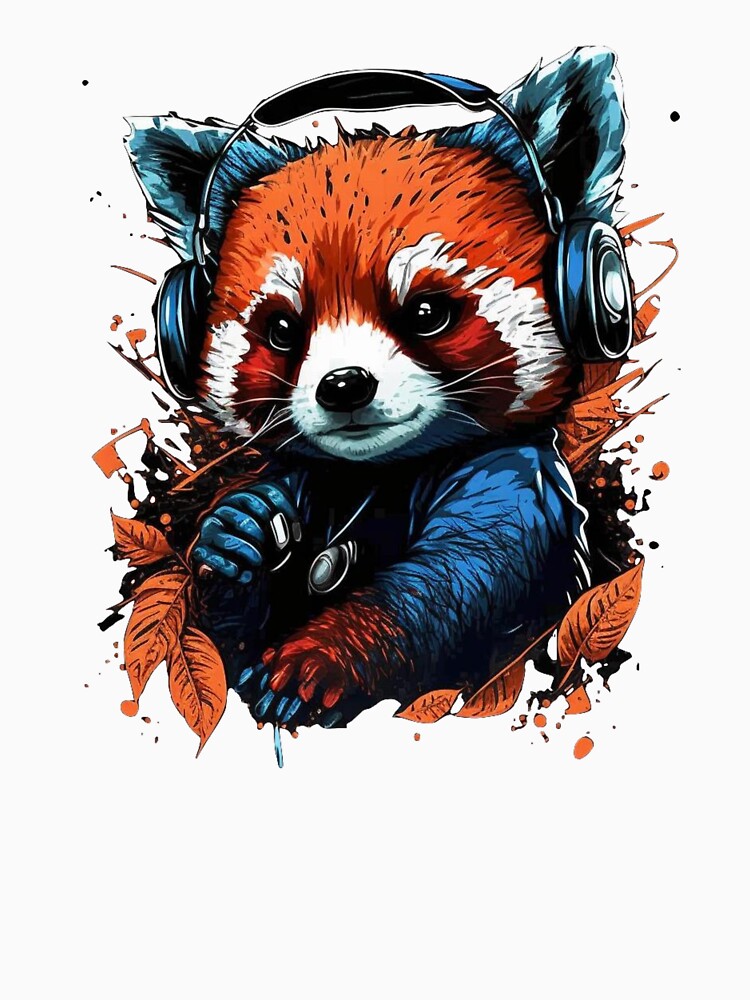 Red Panda Bear music lover, music and cuddles by pasdem