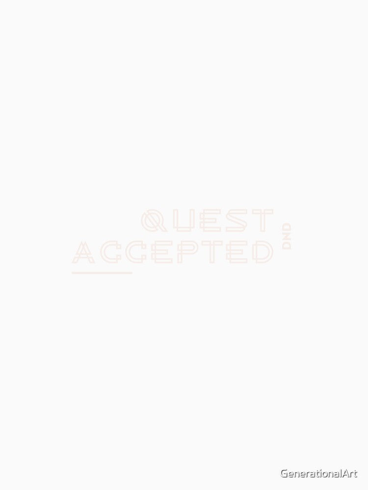 Quest Accepted DND T-shirt Design | Dungeons and Dragons T-shirt by GenerationalArt