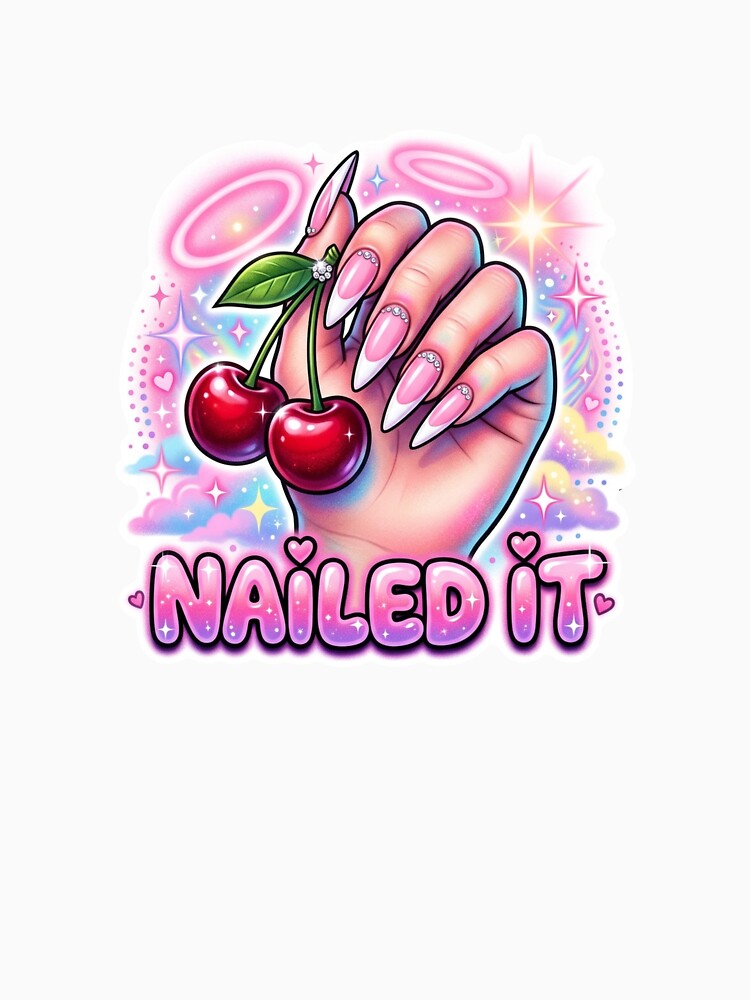 Retro Y2K Pink French Tip Nailed It by DuckOddity