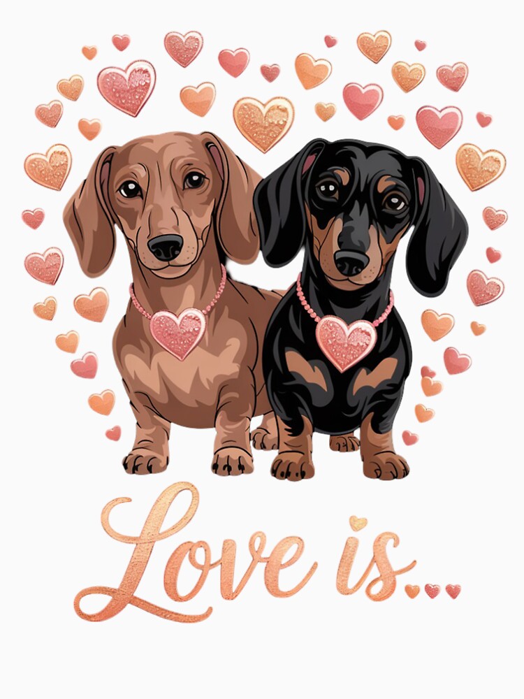 Dachshund Doxie Mom Dad Love Wiener Dog by Ikwalima