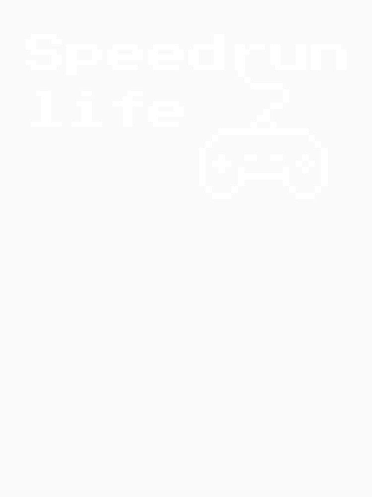 Speedrun Life – Pixel Gamer Retro Text Design by PHRASEandSTYLE