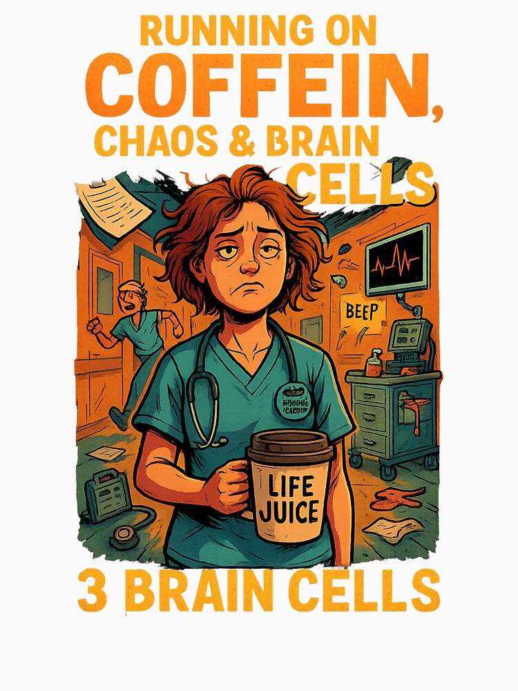 Running on Caffeine, Chaos & 3 Brain Cells by EinzigartigeShirts
