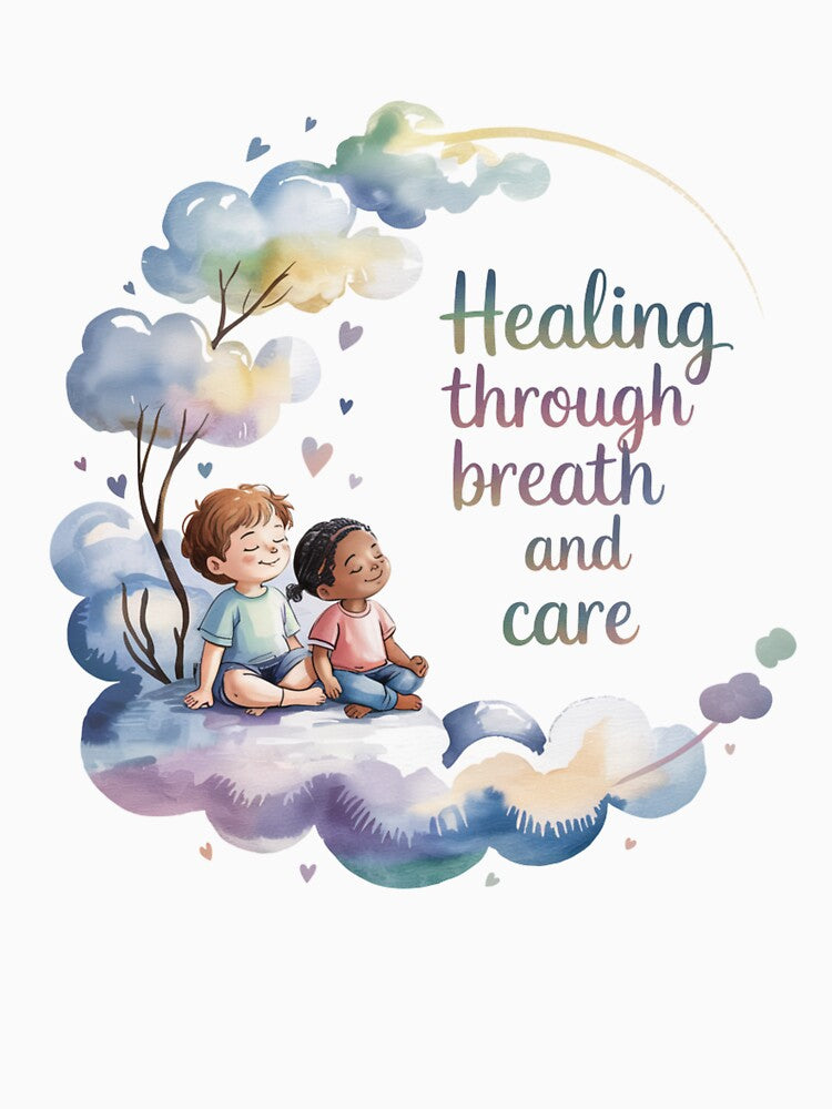 Healing Through Breath and Care – Watercolor Pediatric Nurse Mindfulness Art for Calm Souls by Giuggimade