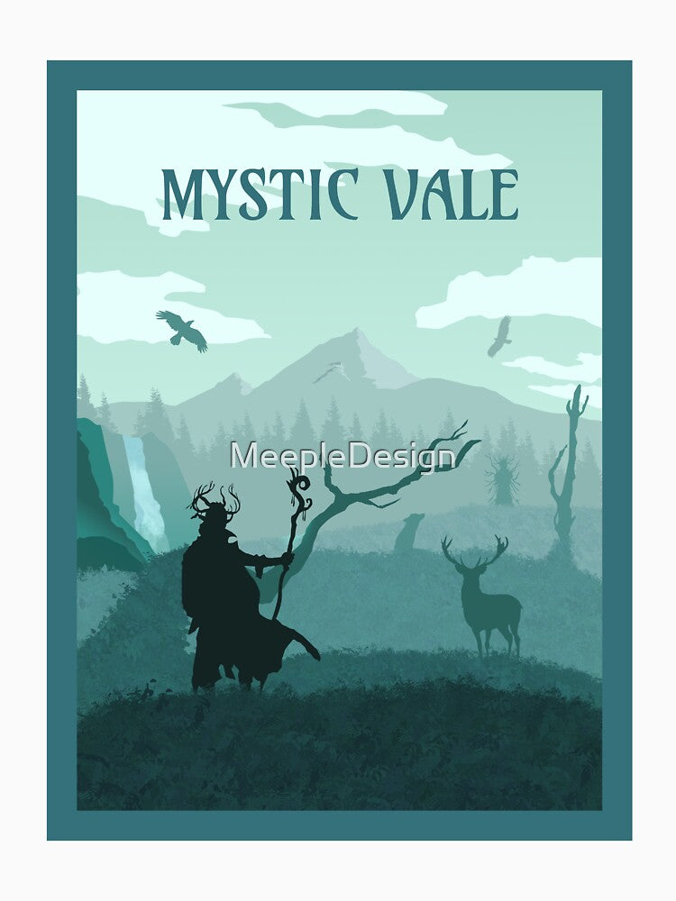Mystic Vale - Board Games - Minimalist Travel Poster Style - Board Game Art by MeepleDesign