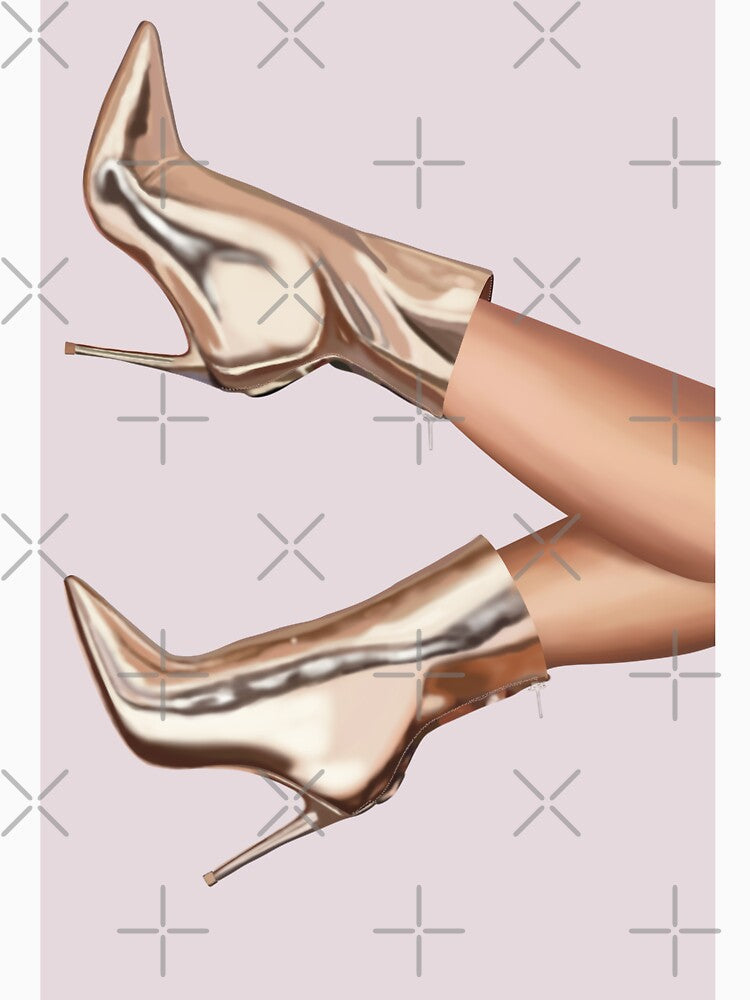 Rosegold Ankle Boots by Ivlc .