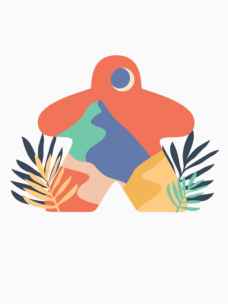 Boho Mountain Pattern Meeple for Board Gamers by BeamGeeks