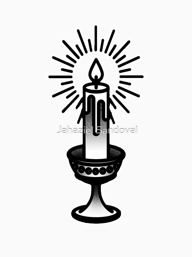 Candle Tattoo Design by Jahaziel Sandoval