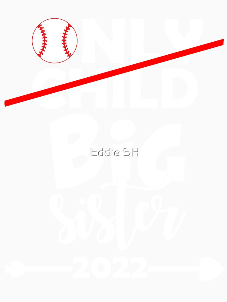Only Child Big Sister Announcement Baseball by Eddie SH
