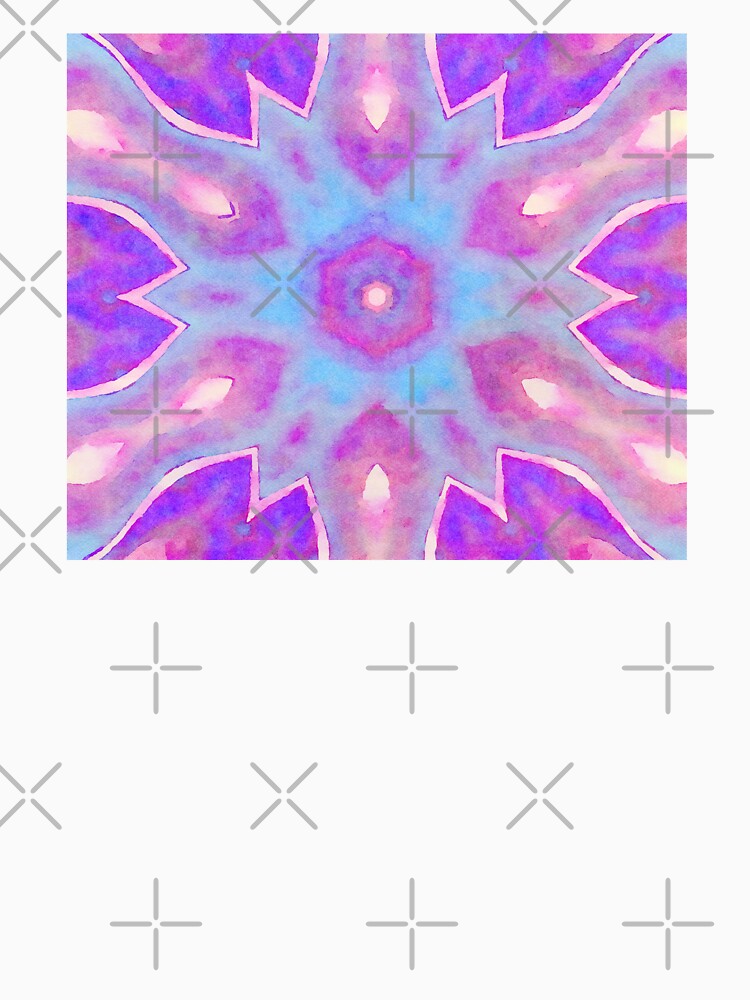 Purple Energy Abstract Watercolor Pattern Painting by DebiPhillips