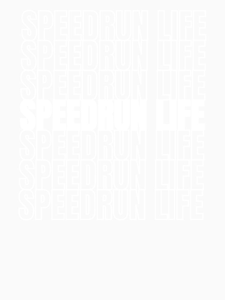 Speedrun Life – Repeated Typography Gamer Pattern by PHRASEandSTYLE