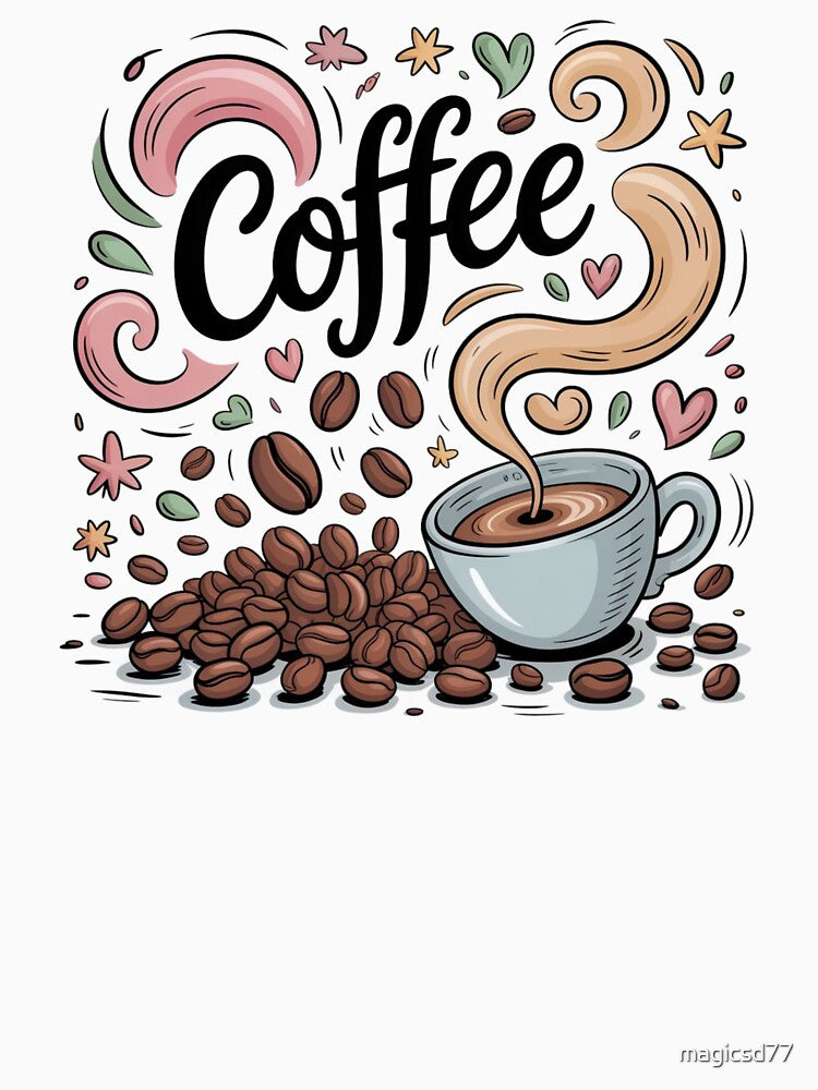 Coffee Barista Humor Caffeine Lover Morning Energy Vibes by MagicSD Designs
