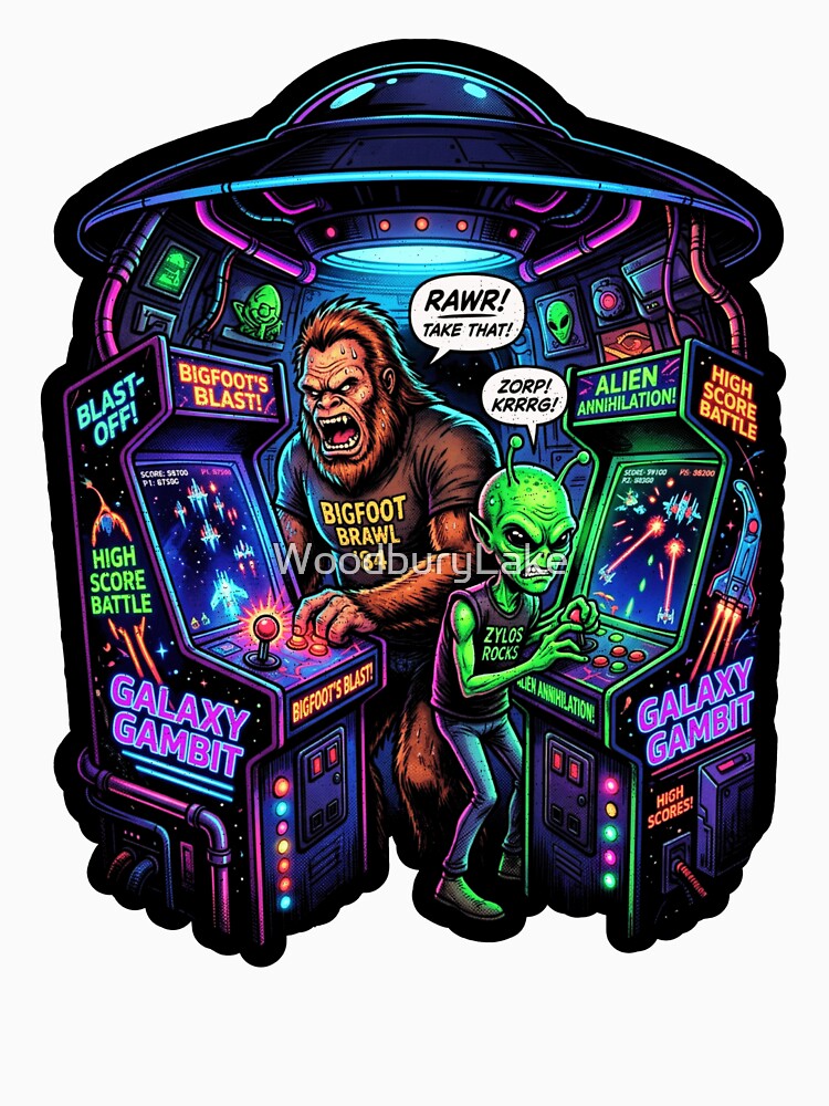 Bigfoot Alien Arcade by WoodburyLake
