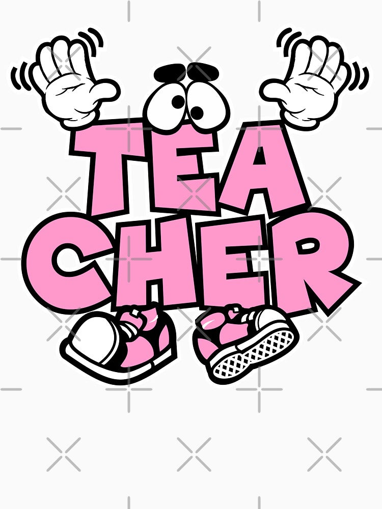 Teacher - PROFESSIONS typography Character Bold funny by NFTWords