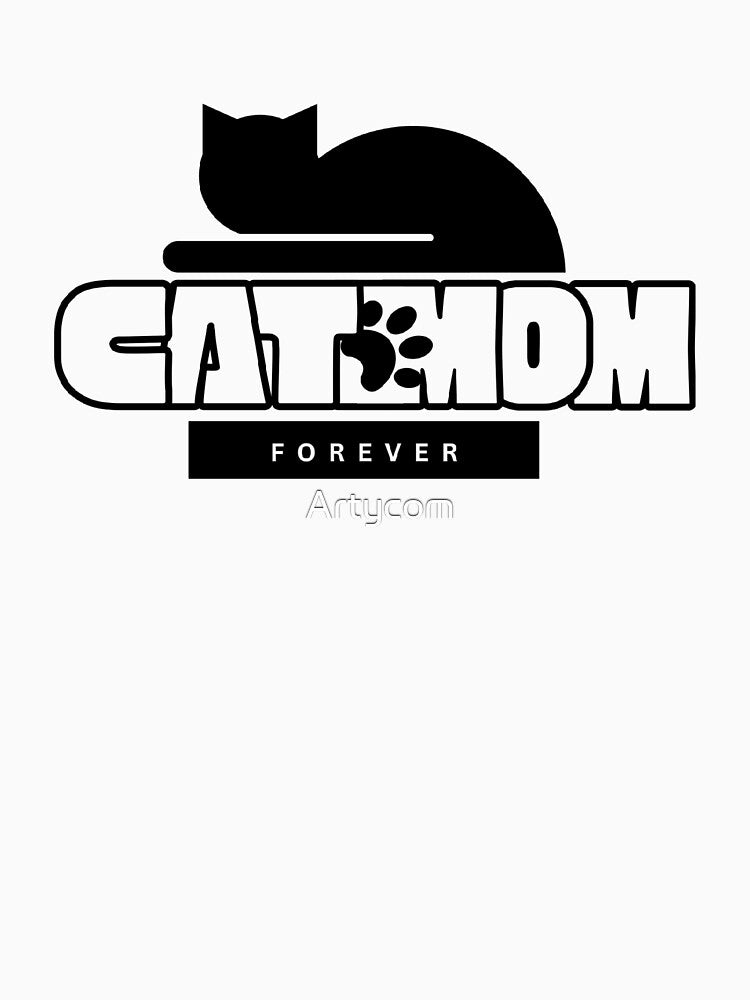 Black Cat Mom Forever - Funny Cat Lover Gift by Artycom