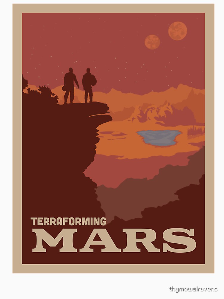Terraforming Mars Board Game - Minimalist Travel Poster Style - Gaming Art - Board Games by thymowalravens