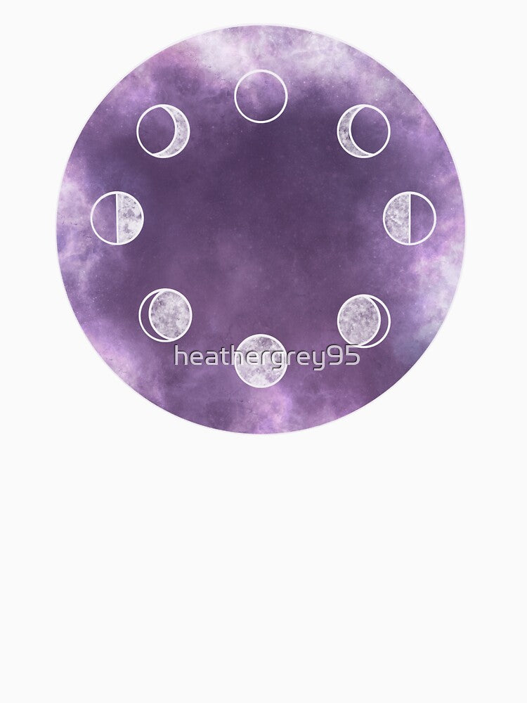 Purple Moon Phases Lunar Cycle by heathergrey95