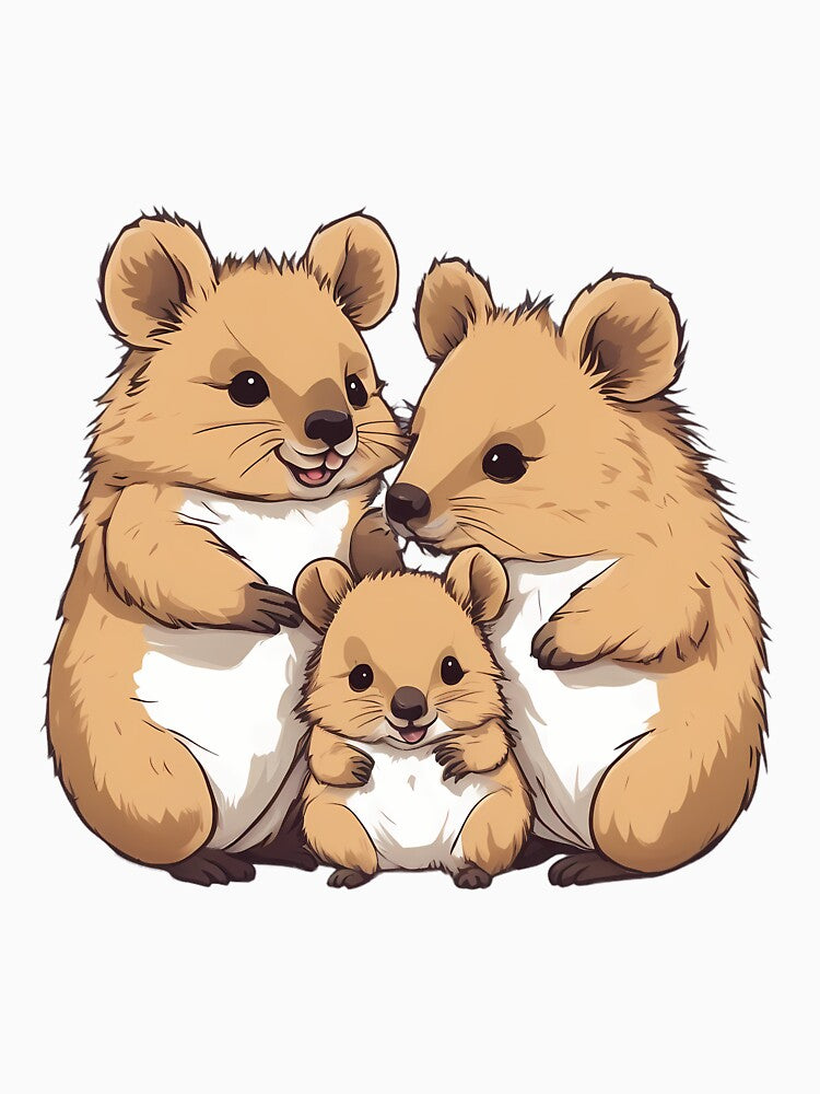 Cute Quokka Family by macadolie