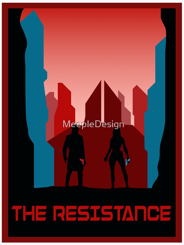 The Resistance (Red) - Board Games - Minimalist Travel Poster Style - Board Game Art by MeepleDesign