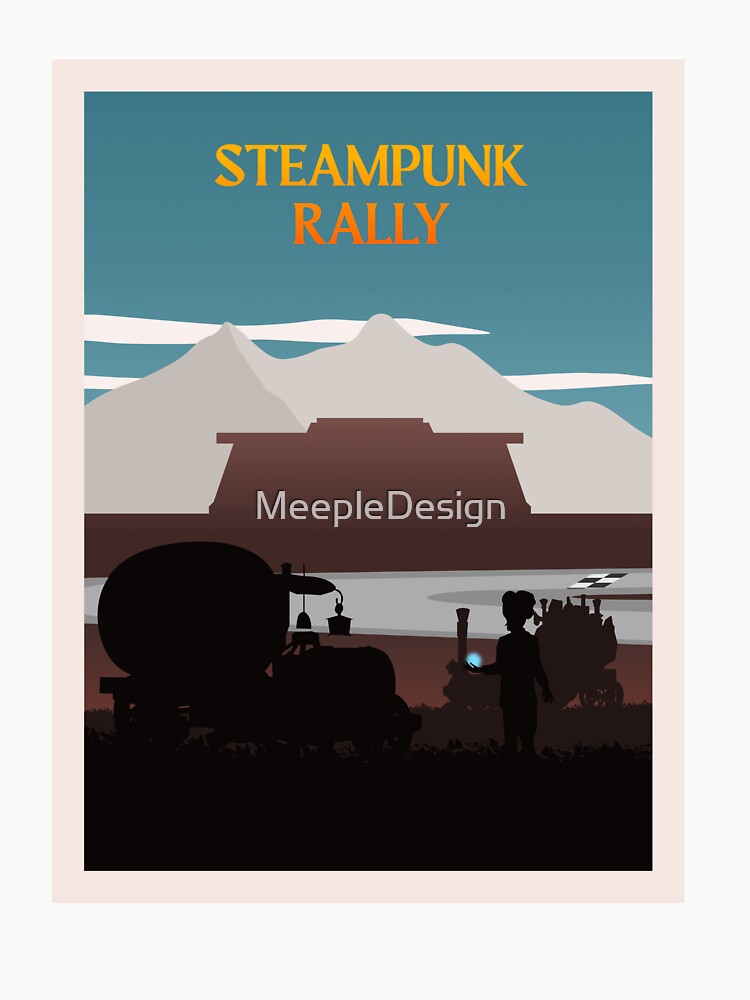 Steampunk Rally - Board Games - Minimalist Travel Poster Style - Board Game Art by MeepleDesign