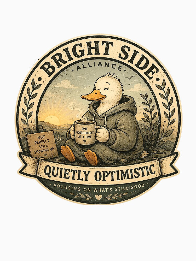 Bright Side Alliance Duck Hoodie - Quietly Optimistic Cosy Comfort Design by Halejo68