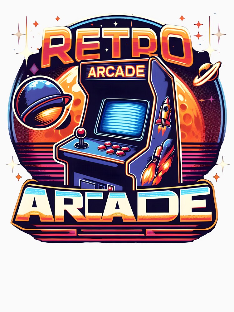 Retro Arcade Machine with Space Theme and Rockets. by The-T-In-Retro