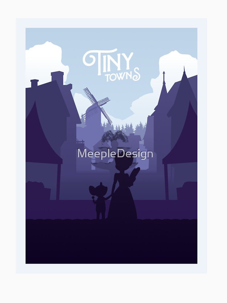 Tiny Towns - Board Games - Minimalist Travel Poster Style - Board Game Art by MeepleDesign
