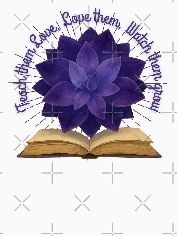 Teach them Love, Love them, Watch them grow with Amethyst Crystal Geometric Art by ArtDesignTp
