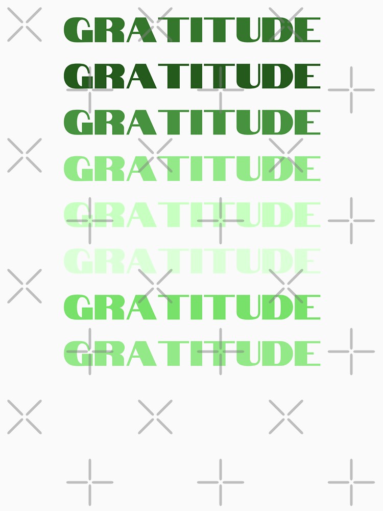 Gratitude Green Repeating Gradient Word by NinniSilver