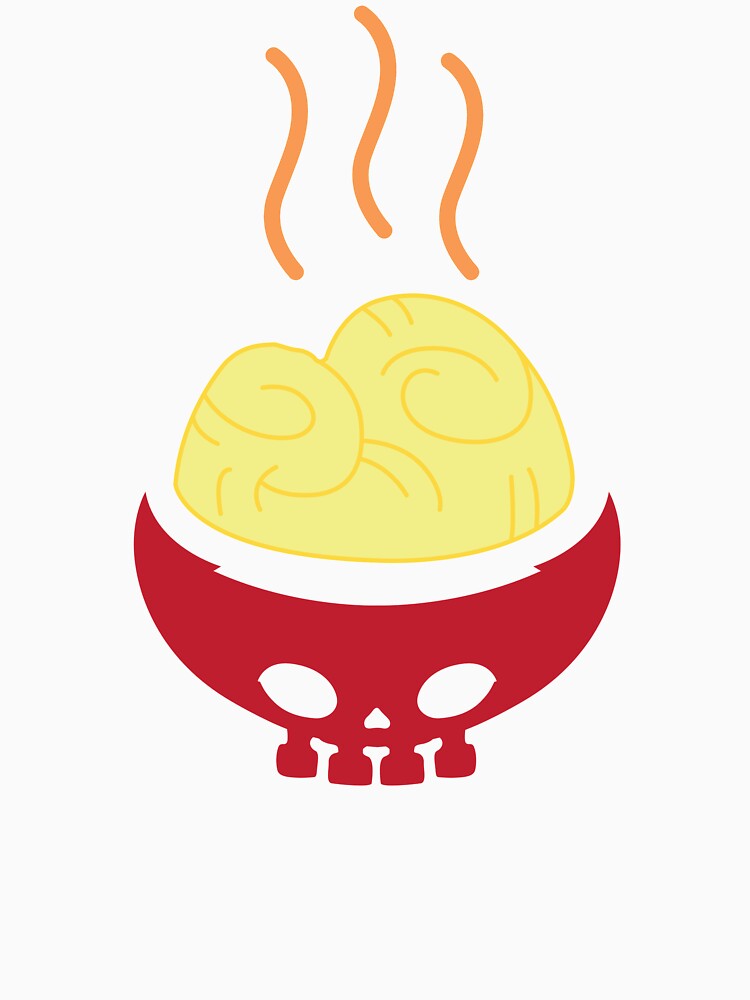 Spicy Ramen Skull Bowl (Medium Graphic on Black) by Casa de Garcia