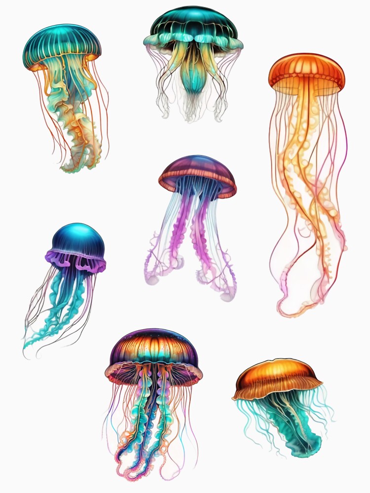 Trippy Bioluminescent Deep Ocean Jellyfish by DreamCraze