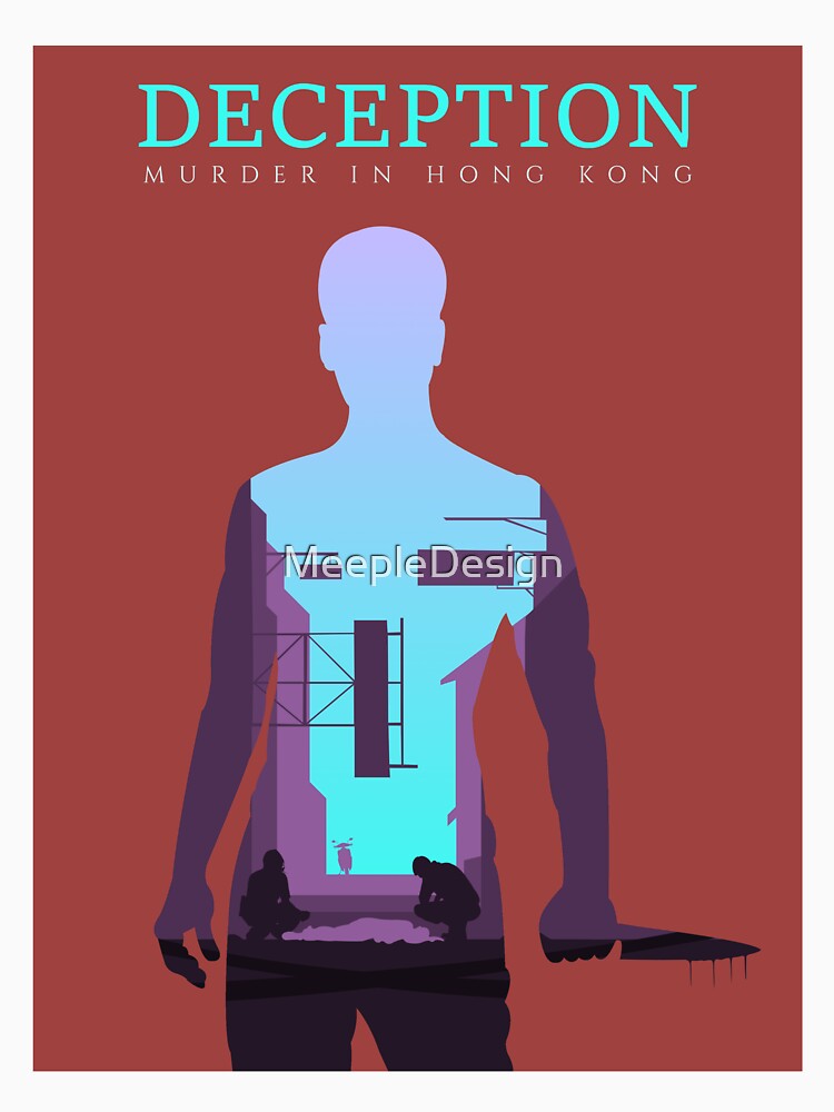 Deception - Murder in Hong Kong - Minimalist Silhouette Poster Style - Board Game Art by MeepleDesign